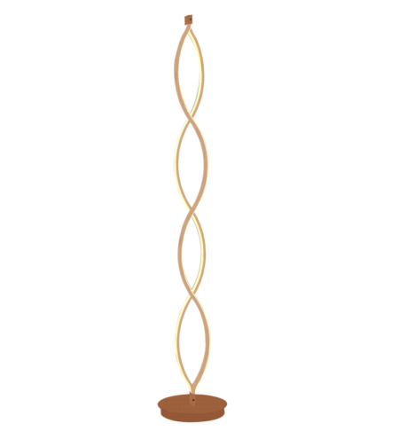 Coluna Led Alumínio Dourado e Silicone 22x142cm - Sindora DCD015041
