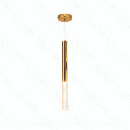 Pendente Metal Dourado e Acrílico 4×50CM - Sindora DCD02209