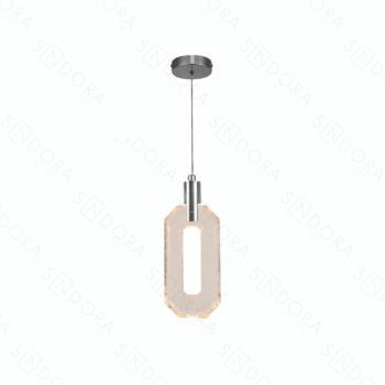 Pendente Metal Cromado e Cristal 10×24CM – Sindora DCD02214