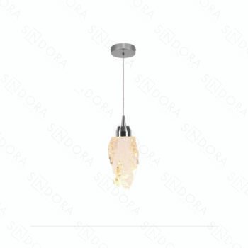Pendente Metal Cromado e Cristal 9×19CM – Sindora DCD02218