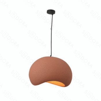 Pendente Metal e Resina Terracota 40X35X28CM - Sindora DCD02653