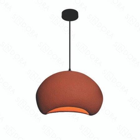 Pendente Metal e Resina Terracota 50X41X30CM - Sindora DCD02654