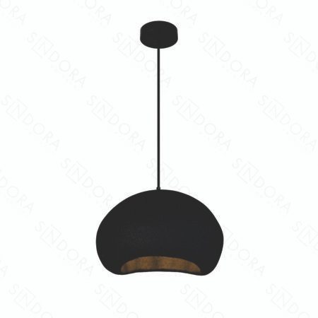 Pendente Metal e Resina Preto 40X35X28CM – Sindora DCD02655