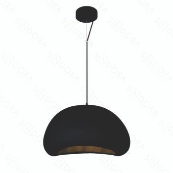 Pendente Metal e Resina Preto 50X41X30CM – Sindora DCD02656