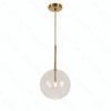 Pendente Metal Bronze e Vidro Transparente - Sindora