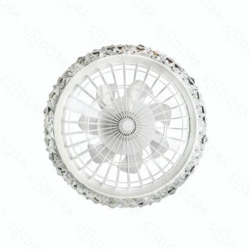 Pendente Ventilador Led 100% Cobre Branco 50cm - Sindora DCF08009