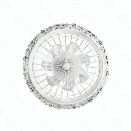 Pendente Ventilador Led 100% Cobre Branco 50cm - Sindora DCF08009