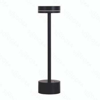 Abajur Dimerizável Metal Preto e Acrílico com USB 8x31cm – Sindora DCT02961