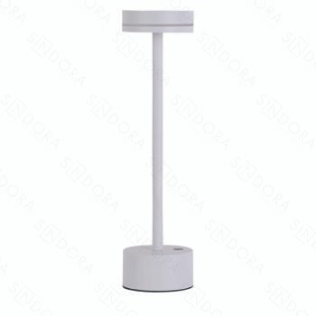 Abajur Dimerizável Metal Branco e Acrílico com USB 8x31cm - Sindora DCT02963