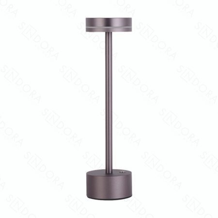 Abajur Dimerizável Metal Marrom e Acrílico com USB 8x31cm - Sindora DCT02964