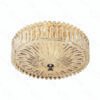 Plafon Led Metal Dourado e Cristal 50x22cm - Sindora DCX01056