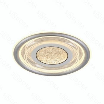 Plafon Metal Cinza e Acrilico 40X5,5CM - Sindora DCX02336
