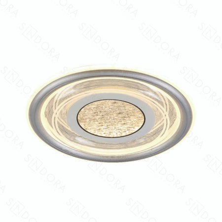 Plafon Metal Cinza e Acrilico 40X5,5CM - Sindora DCX02336