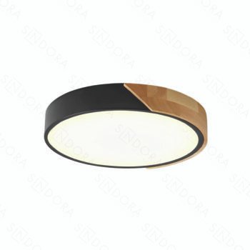 Plafon Led Metal Preto e Acrílico 41x5,5cm – Sindora DCX02353