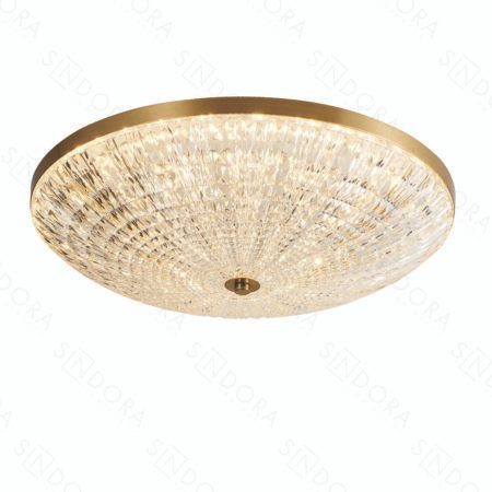 Plafon Led Metal Dourado e Acrílico 48cm – Sindora DCX02360