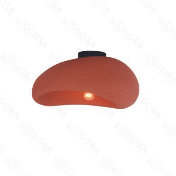 Plafon Metal e Resina Terracota 45X30X22CM - Sindora DCX02648.