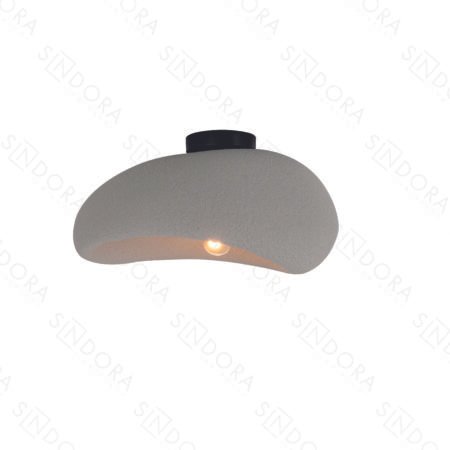 Plafon Metal e Resina Cinza 45X30X22CM – Sindora DCX02649