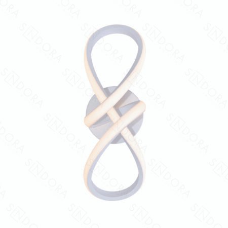 Arandela Metal Branco e Silicone 33×14×11CM - Sindora QB05413