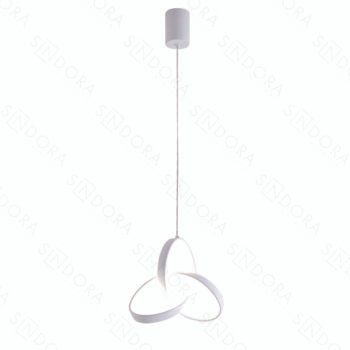 Pendente Metal Branco e Silicone 20CM – Sindora QD05308