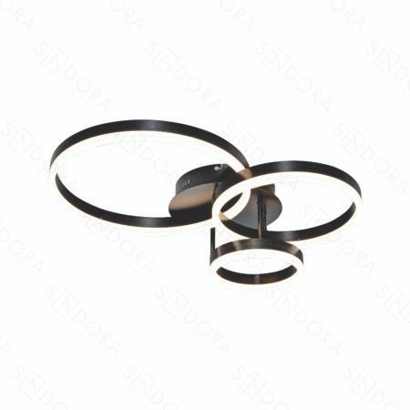 Plafon Led Metal Preto e Acrilico 20×30×40CM – Sindora QX05360