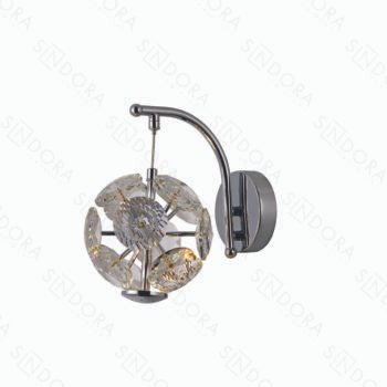 Arandela Metal Cromado e Cristal Transparente 15×20CM – Sindora DCB02200