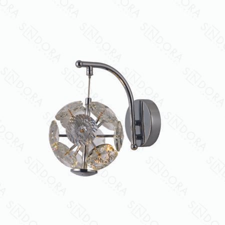 Arandela Metal Cromado e Cristal Transparente 15×20CM – Sindora DCB02200