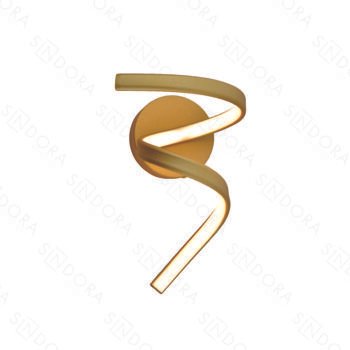 Arandela Metal Dourado e Silicone 25×16CM – Sindora DCB03238