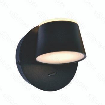 Arandela com Interruptor Metal Preto e Acrílico 12×12CM – Sindora DCB03258