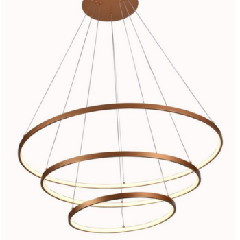 Pendente Alumínio Dourado e Silicone 40×60×80CM - Sindora DCD015081