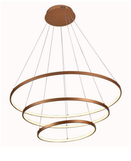 Pendente Alumínio Dourado e Silicone 40×60×80CM - Sindora DCD015081