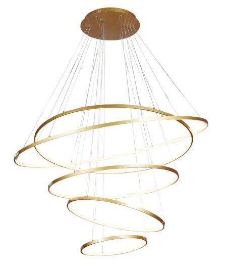 Pendente Alumínio Dourado e Silicone 40×60×80×100×120CM – Sindora DCD015069