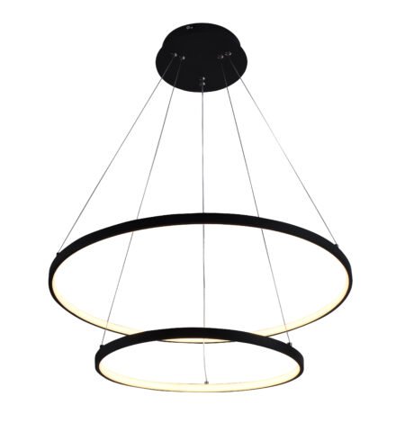 Pendente Alumínio Preto e Silicone 40×60CM - Sindora DCD015070