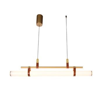 Pendente Alumínio Dourado e Acrílico 80CM – Sindora DCD015076 