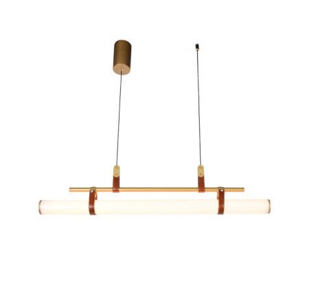 Pendente Alumínio Dourado e Acrílico 80CM – Sindora DCD015076 
