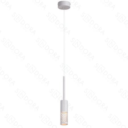 Pendente Metal Branco e Acrílico 5×16,5×19CM – Sindora DCD01806