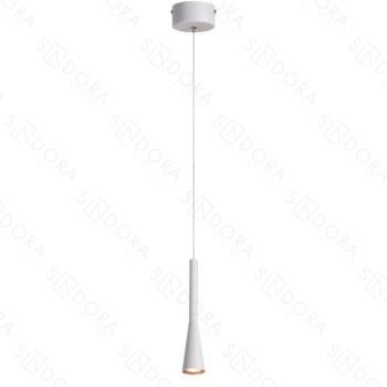 Pendente em Metal Branco e Acrílico 5×28CM- Sindora DCD01812