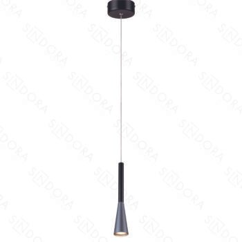 Pendente em Metal Cinza e Acrílico 5x28cm - Sindora DCD01814