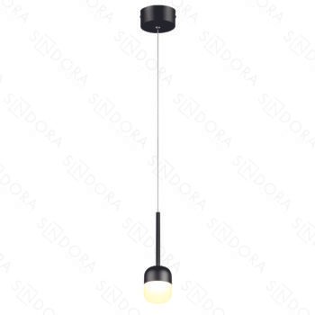 Pendente em Metal Preto e Acrílico 8×6×14CM - Sindora DCD01816