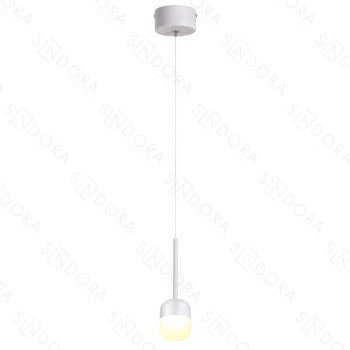 Pendente em Metal Branco e Acrílico 8×6×14CM - Sindora DCD01817