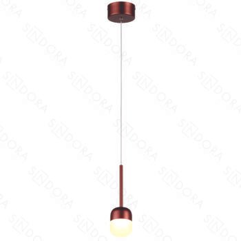 Pendente em Metal Marrom e Acrílico 8x6x14CM - Sindora DCD1818