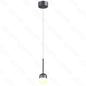 Pendente em Metal Cinza e Acrílico 8x6x14CM - Sindora DCD1819