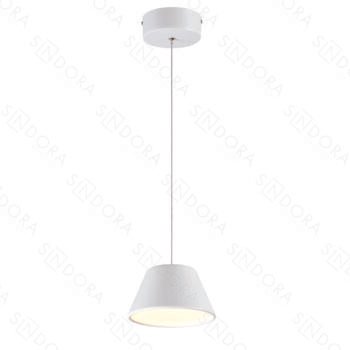 Pendente em Metal Branco e Acrílico 16x10CM - Sindora DCD01826