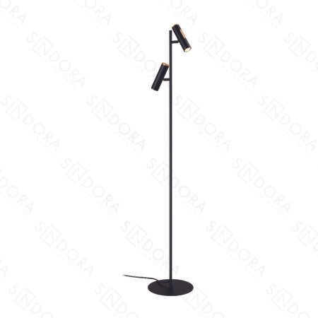 Coluna de Piso Articulada Metal Preto e Acrílico 25×143CM – Sindora DCD01832