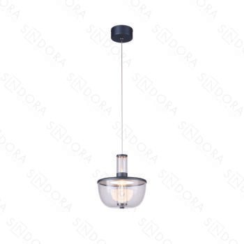 Pendente em Metal Preto e Acrílico 23x25CM - Sindora DCD01836