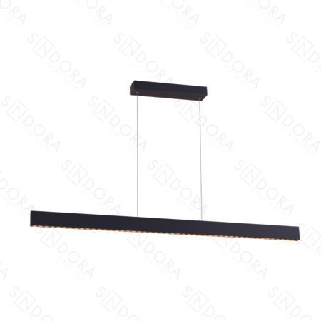 Pendente Metal Preto e Acrílico 121×2,5×6CM – Sindora DCD01838