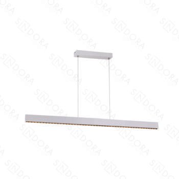 Pendente Metal Branco e Acrílico 121×2,5×6CM – Sindora DCD01839