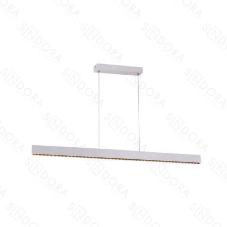 Pendente Metal Branco e Acrílico 121×2,5×6CM – Sindora DCD01839