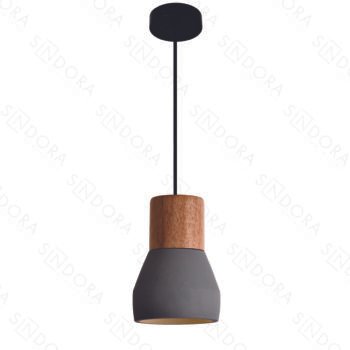 Pendente em Metal e Concreto 12x18CM - Sindora DCD02618