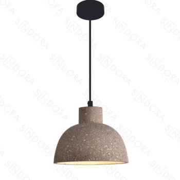 Pendente em Metal e Concreto com Pedra 20,5x17CM - Sindora DCD02625