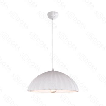 Pendente em Metal Branco e Gesso 50x23CM - Sindora DCD02633